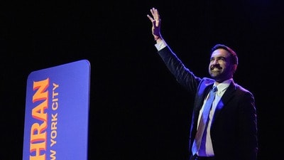 జోహ్రాన్ మమ్దానీ విజయం: ముంబైలో 'ఖాన్'లను సహించబోమన్న బీజేపీ నేత (AP) జోహ్రాన్ మమ్దానీ విజయం: ముంబైలో 'ఖాన్'లను సహించబోమన్న బీజేపీ నేత (AP)