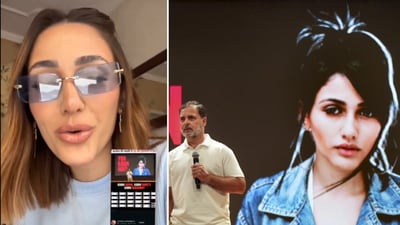 Brazilian model Larissa stunned after Rahul Gandhi says her picture used in Haryana voter rolls (Screengrab from 'X') Brazilian model Larissa stunned after Rahul Gandhi says her picture used in Haryana voter rolls (Screengrab from 'X')