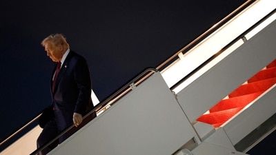President Donald Trump said in an interview with Fox News that he had been told the case “went well” but warned that the “entire world would be in a depression” had he not been able to implement the levies on goods from trading partners. (Getty Images via AFP) President Donald Trump said in an interview with Fox News that he had been told the case “went well” but warned that the “entire world would be in a depression” had he not been able to implement the levies on goods from trading partners. (Getty Images via AFP)