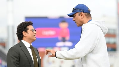 Ravi Shastri and Sachin Tendulkar forged a solid partnership in the SCG Test against Australia (AFP ) Ravi Shastri and Sachin Tendulkar forged a solid partnership in the SCG Test against Australia (AFP )
