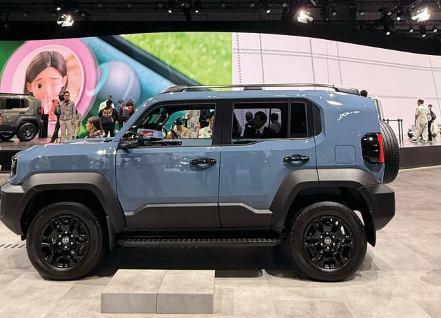 The rugged Toyota Land Cruiser FJ made its public debut at the show. The rugged Toyota Land Cruiser FJ made its public debut at the show.