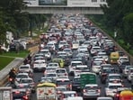 Delhi now has more than 14 million registered vehicles, with about 1,000 new vehicles added daily, according to transport department data. Yet despite multiple infrastructure upgrades, traffic jams and air pollution continue to worsen. (HT Archive)