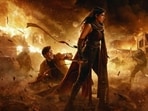 Kalyani Priyadarshan as the superhero Chandra in Lokah Chapter 1. Kalyani Priyadarshan as the superhero Chandra in Lokah Chapter 1.