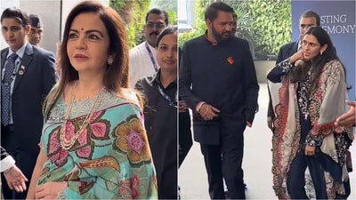 Nita Ambani and Shloka Mehta showcase stunning styles at National Stock Exchange event. Nita Ambani and Shloka Mehta showcase stunning styles at National Stock Exchange event.