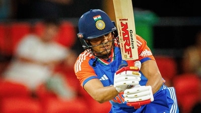 Shubman Gill in action during India's 4th T20I victory. (AFP)