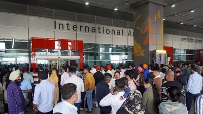 People wait outside the arrivals exit at the Indira Gandhi International (IGI) Airport, in New Delhi, in New Delhi, Friday, Nov. 7, 2025. (PTI) People wait outside the arrivals exit at the Indira Gandhi International (IGI) Airport, in New Delhi, in New Delhi, Friday, Nov. 7, 2025. (PTI)