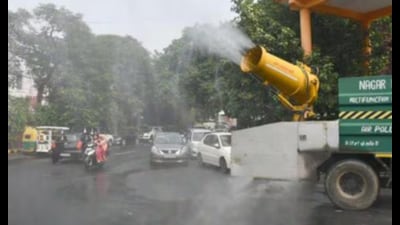The number of sprinklers pressed into service should at least be doubled. If the trial is successful, the same should be expanded to get immediate relief from the rising air pollution, said Pradeep Kumar Srivastava, retired CDRI Scientist. (File Photo) The number of sprinklers pressed into service should at least be doubled. If the trial is successful, the same should be expanded to get immediate relief from the rising air pollution, said Pradeep Kumar Srivastava, retired CDRI Scientist. (File Photo)