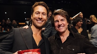 Tom Cruise with Glen Powell at the screening of his film, The Running Man. Tom Cruise with Glen Powell at the screening of his film, The Running Man.