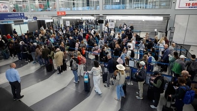 Several major airlines preemptively cancelled hundreds of flights scheduled for Friday. (AFP) Several major airlines preemptively cancelled hundreds of flights scheduled for Friday. (AFP)