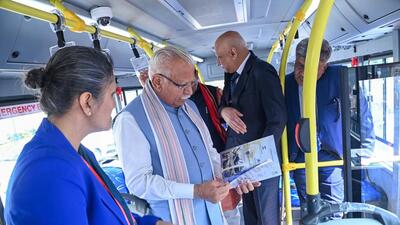 Union housing and urban affairs minister Manohar Lal Khattarat took part in the inaugural session of the Urban Mobility India (UMI) 2025 conference on Friday. (Parveen Kumar/HT Photo) Union housing and urban affairs minister Manohar Lal Khattarat took part in the inaugural session of the Urban Mobility India (UMI) 2025 conference on Friday. (Parveen Kumar/HT Photo)