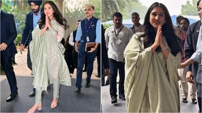 Radhika Merchant radiates elegance in minimal mint-green suit at NSE event. Radhika Merchant radiates elegance in minimal mint-green suit at NSE event.