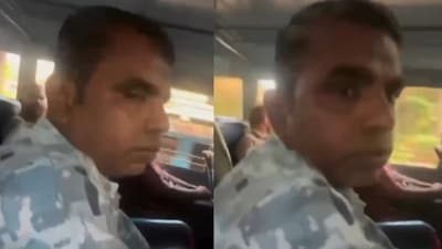 A Kerala woman recorded a KSRTC bus passenger harassing her and confronted him. (X) A Kerala woman recorded a KSRTC bus passenger harassing her and confronted him. (X)