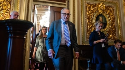 Senate Minority Leader Chuck Schumer said, "All Republicans have to do is say yes." (AFP) Senate Minority Leader Chuck Schumer said, "All Republicans have to do is say yes." (AFP)
