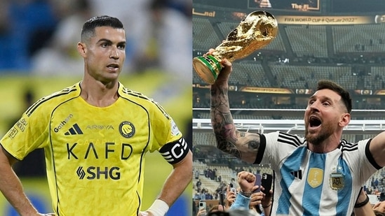 Cristiano Ronaldo downplays Lionel Messi’s World Cup win. (Reuters and AP Images)