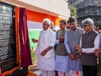 Jammu and Kashmir LG Manoj Sinha during an event marking 150 years of the national song ‘Vande Mataram’, in Jammu, on Friday. (PTI) Jammu and Kashmir LG Manoj Sinha during an event marking 150 years of the national song ‘Vande Mataram’, in Jammu, on Friday. (PTI)