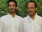 Maharashtra deputy chief minister Ajit Pawar (right) and his son Parth Pawar. (File)