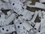 The slips were identified as those used during the mock poll conducted before the first phase of voting on Thursday.