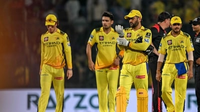 Chennai Super Kings' captain MS Dhoni along with his teammates. (AFP) Chennai Super Kings' captain MS Dhoni along with his teammates. (AFP)
