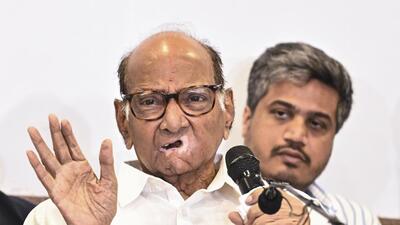 Nagpur: NCP-SP chief Sharad Pawar addresses the media, in Nagpur, Maharashtra, Saturday, Aug. 9, 2025. (PTI Photo) (PTI08_09_2025_000175B) (PTI) Nagpur: NCP-SP chief Sharad Pawar addresses the media, in Nagpur, Maharashtra, Saturday, Aug. 9, 2025. (PTI Photo) (PTI08_09_2025_000175B) (PTI)
