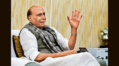 Union defence minister Rajnath Singh during an interview at his residence in New Delhi. (HT Photo) Union defence minister Rajnath Singh during an interview at his residence in New Delhi. (HT Photo)
