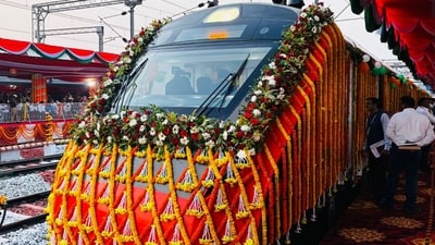 The four trains will run on the Banaras–Khajuraho, Lucknow–Saharanpur, Firozpur–Delhi and Ernakulam–Bengaluru routes. (HT Photo) The four trains will run on the Banaras–Khajuraho, Lucknow–Saharanpur, Firozpur–Delhi and Ernakulam–Bengaluru routes. (HT Photo)