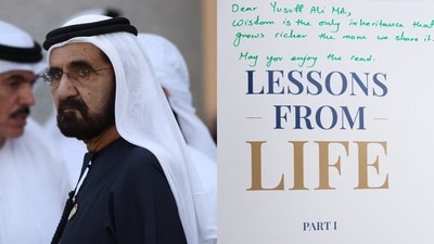 An Indian billionaire shared that the Dubai ruler sent him a signed copy of a new book. An Indian billionaire shared that the Dubai ruler sent him a signed copy of a new book.