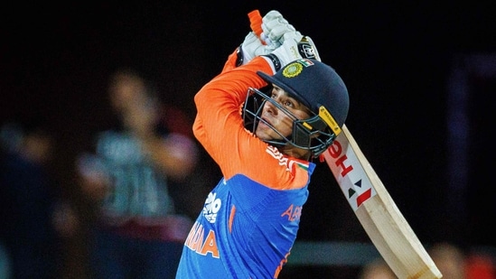 Abhishek Sharma won player of the series in the T20I series against Australia. (AFP)