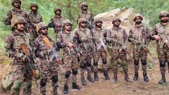 Kupwara: Indian Army soldiers celebrate Diwali near the Line of Control, in Kupwara, Monday, Oct. 20, 2025. (PTI)