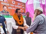Former union minister Mukhtar Abbas Naqvi, during a programme to raise awareness about the Election Commission's special intensive revision of electoral rolls, in Rampur, Uttar Pradesh, Sunday. Former union minister Mukhtar Abbas Naqvi, during a programme to raise awareness about the Election Commission's special intensive revision of electoral rolls, in Rampur, Uttar Pradesh, Sunday.