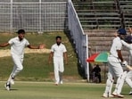 Players in action on day 1 of the Ranji Trophy match between Punjab and hosts Chandigarh at the Sector 16 stadium (HT Photo) Players in action on day 1 of the Ranji Trophy match between Punjab and hosts Chandigarh at the Sector 16 stadium (HT Photo)