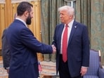 US President Donald Trump with Syria's interim President Ahmad al-Sharaa.
