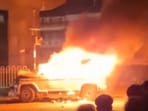 Police used tear gas to disperse the crowd in Gopalganj. Police used tear gas to disperse the crowd in Gopalganj.