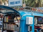 Three-wheeler is equipped with sanitary napkins, a fan, Wi-Fi, water bottles etc. (Representational image-AI generated(Google Gemini) 