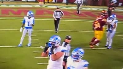 Daron Payne was ejected for throwing a punch at Lions WR Amon-Ra St.Brown. (X) Daron Payne was ejected for throwing a punch at Lions WR Amon-Ra St.Brown. (X)