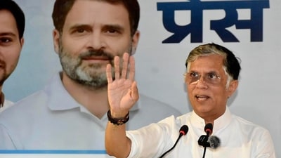 All India Congress Committee (AICC) Working Committee member and chairman of Media and Publicity department, Pawan Khera. (PTI)