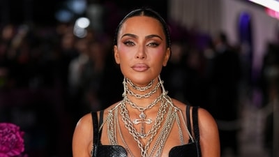 Kim Kardashian poses for photographers upon arrival at the premiere of the television series "All's Fair" on Wednesday, Oct. 22, 2025, in London. (Photo by Scott A Garfitt/Invision/AP) (Scott A Garfitt/Invision/AP)