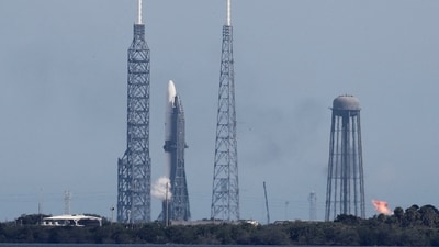 The rescheduling of the New Glenn rocket launch could prove challenging given the US government shutdown. (REUTERS)