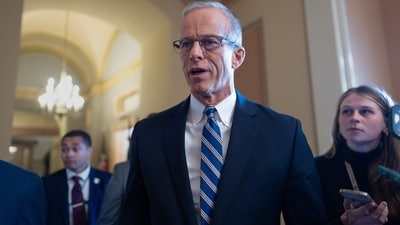Senate Majority Leader John Thune responds to Senate Democratic Leader Chuck Schumer (AP) Senate Majority Leader John Thune responds to Senate Democratic Leader Chuck Schumer (AP)