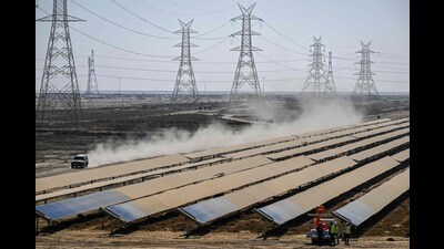 India has already met its 2030 goal of 50% of power generation capacity from non-fossil sources five years ahead of schedule (in July 2025) (AFP)