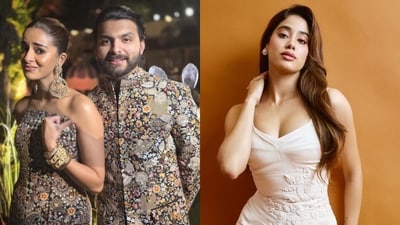 Janhvi Kapoor reacts to Ananya Panday twinning with her BF Shikhar Pahariya at a friend's wedding. Janhvi Kapoor reacts to Ananya Panday twinning with her BF Shikhar Pahariya at a friend's wedding.