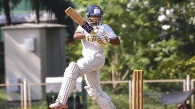 Mumbai's Musheer Khan in action. (PTI) Mumbai's Musheer Khan in action. (PTI)