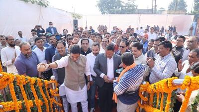 Noida MLA Pankaj Singh inaugurated the project on Sunday in Sector 116 that will enable citizens to start getting additional supply of Ganga water in sectors including 74, 75, 76, 77, 78, 79, 116, and 117 among others. (HT Photos) Noida MLA Pankaj Singh inaugurated the project on Sunday in Sector 116 that will enable citizens to start getting additional supply of Ganga water in sectors including 74, 75, 76, 77, 78, 79, 116, and 117 among others. (HT Photos)