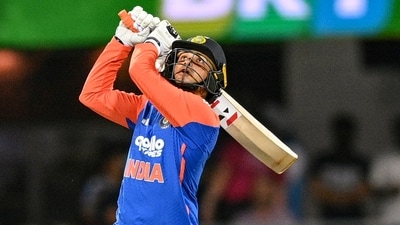 Abhishek Sharma plays a shot during the fifth T20I cricket match of a series between India and Australia. (PTI) Abhishek Sharma plays a shot during the fifth T20I cricket match of a series between India and Australia. (PTI)