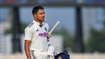 Dhruv Jurel returns to the pavilion after the team declared their innings on day 3 of the 2nd unofficial four-day Test match of a series between India A and South Africa A (PTI) Dhruv Jurel returns to the pavilion after the team declared their innings on day 3 of the 2nd unofficial four-day Test match of a series between India A and South Africa A (PTI)