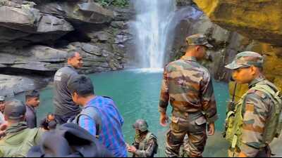 The students, who had gone for an outing on Saturday morning, reportedly fell into a waterfall near Harangajao village. (HT) The students, who had gone for an outing on Saturday morning, reportedly fell into a waterfall near Harangajao village. (HT)