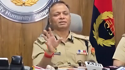 DGP OP Singh was speaking to reporters in Gurugram, where he met with top police officials to discuss strategy. (X/@leenadhankhar) DGP OP Singh was speaking to reporters in Gurugram, where he met with top police officials to discuss strategy. (X/@leenadhankhar)