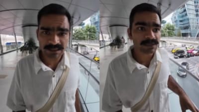 An Indian traveller in Bangkok had highlighted the city’s people-first planning through a viral clip that compared its elevated walkways with India’s poor footpaths. (Instagram/travelermohit) An Indian traveller in Bangkok had highlighted the city’s people-first planning through a viral clip that compared its elevated walkways with India’s poor footpaths. (Instagram/travelermohit)