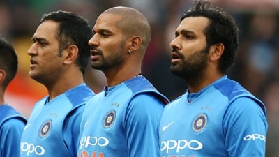 MS Dhoni (L), Shikhar Dhawan (centre) and Rohit Sharma (Getty Images) MS Dhoni (L), Shikhar Dhawan (centre) and Rohit Sharma (Getty Images)
