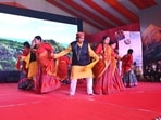 A cultural presentation at the Uttarakhand Mahotsav in Lucknow on Monday (HT Photo) A cultural presentation at the Uttarakhand Mahotsav in Lucknow on Monday (HT Photo)