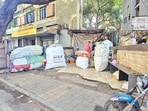 Earlier, the Tilak Road office housed a library near Hirabagh Chowk. Later, a small hotel began operations in the same space after which the existing scrap shop came up. (HT)